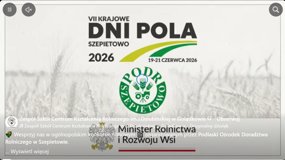 Wesprzyj ZS Centrum Kształcenia Rolniczego w konkursie. Liczy się liczba udostępnień!