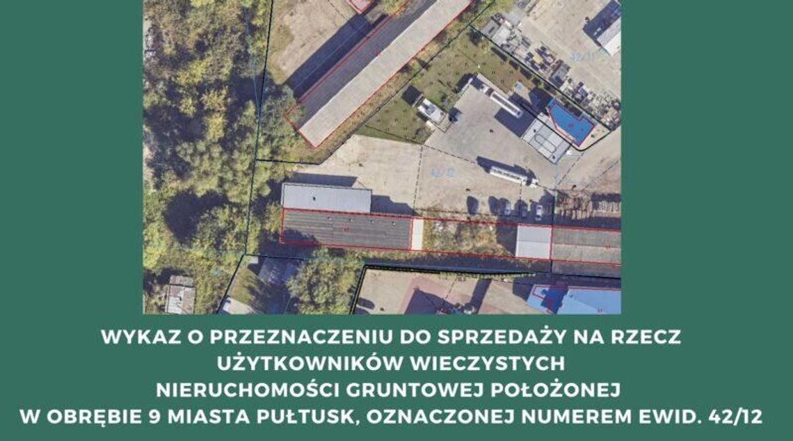 WYKAZ NIERUCHOMOŚCI PRZEZNACZONYCH DO SPRZEDAŻY