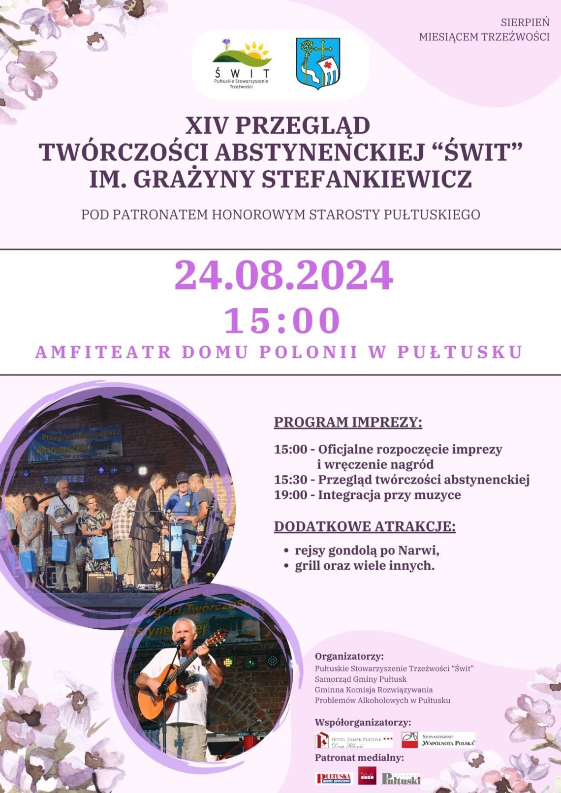 XIV PRZEGLĄD TWÓRCZOŚCI ABSTYNENCKIEJ “ŚWIT” IM. GRAŻYNY STEFANKIEWICZ