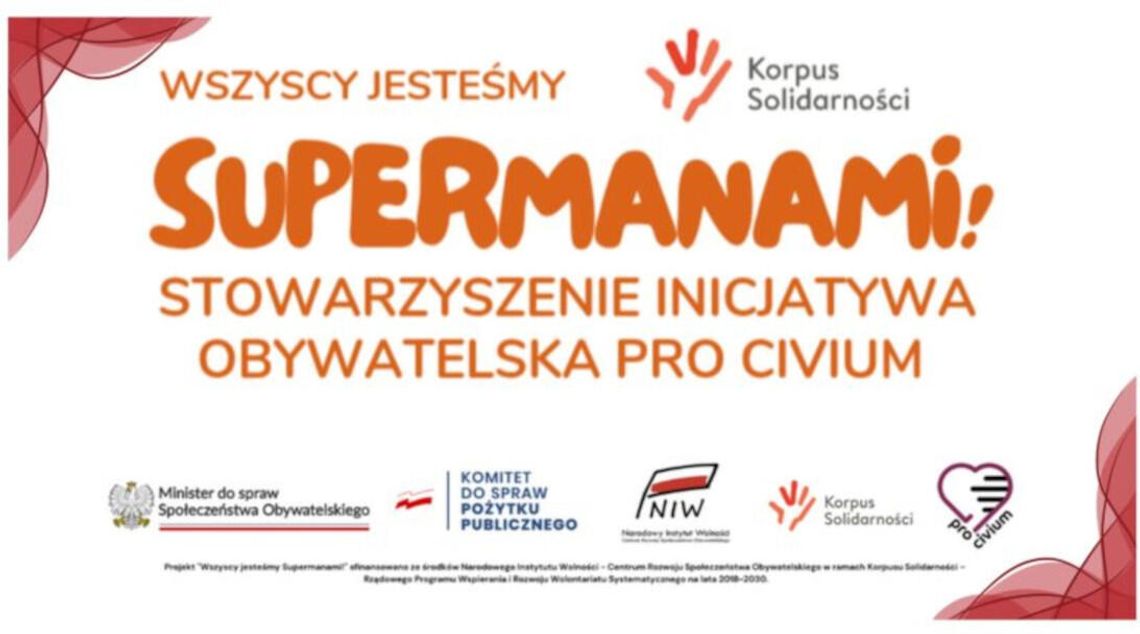 Zapraszamy do udziału w ogólnopolskim projekcie „Wszyscy jesteśmy supermanami!” Zapraszamy do udziału w ogólnopolskim projekcie „Wszyscy jesteśmy supermanami!”