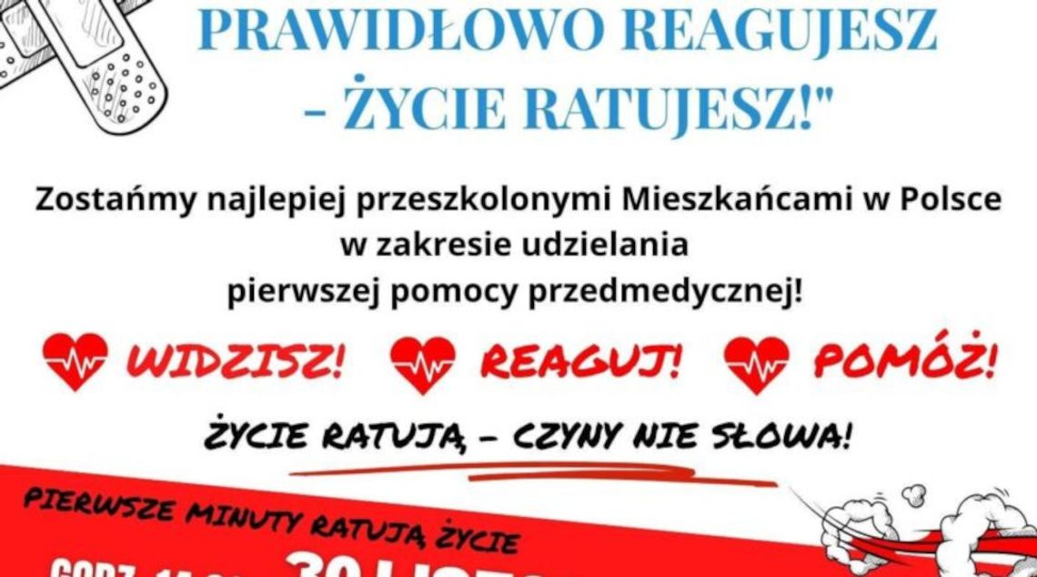 Zapraszamy na bezpłatne szkolenie z Pierwszej Pomocy Przedmedycznej