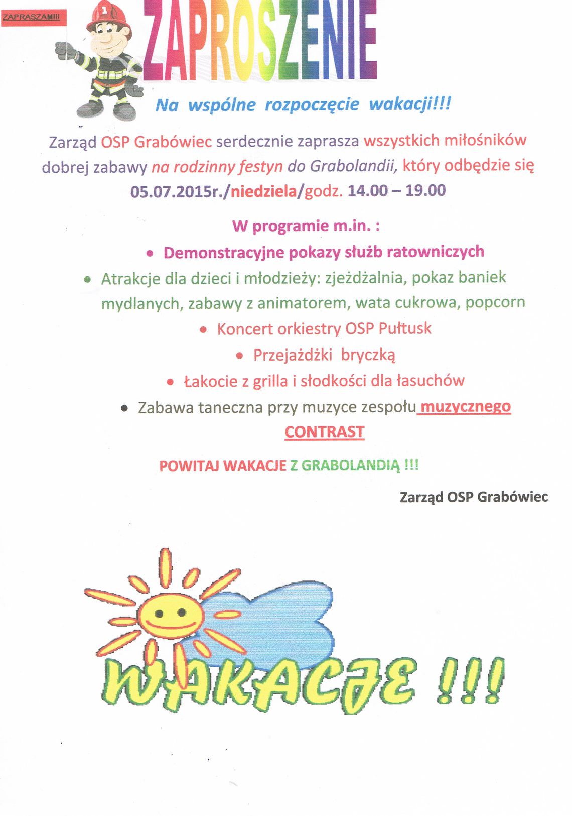 Zapraszamy na Grabolandię!!!