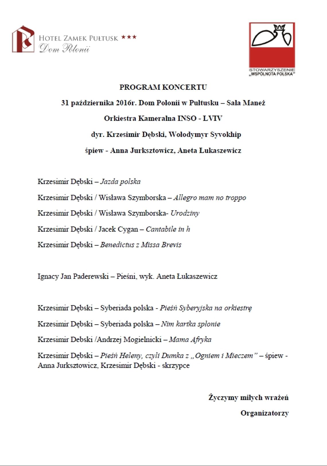 Zapraszamy na koncert