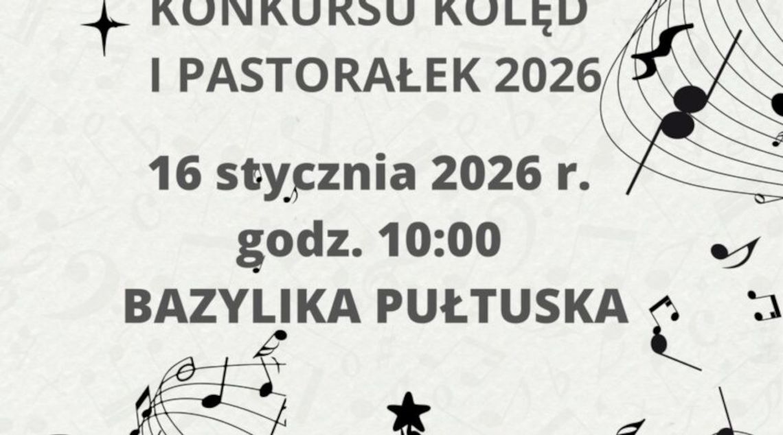 Zapraszamy na Koncert Laureatów Powiatowego Konkursu Kolęd i Pastorałek 2026