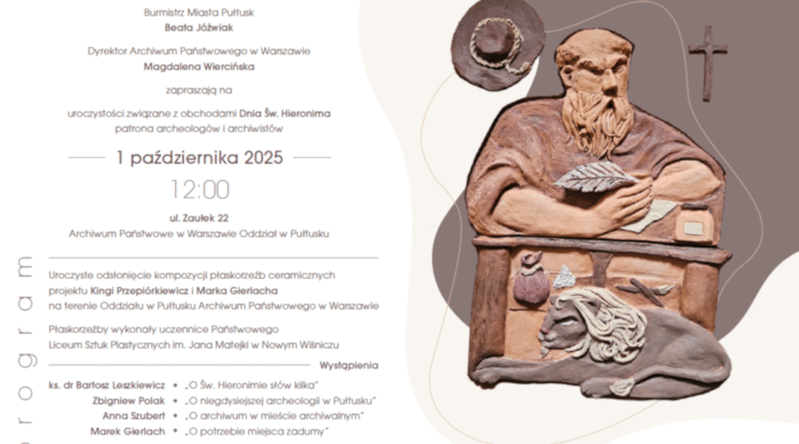 Zapraszamy na obchody Dnia św. Hieronima w Pułtusku. To już dziś!
