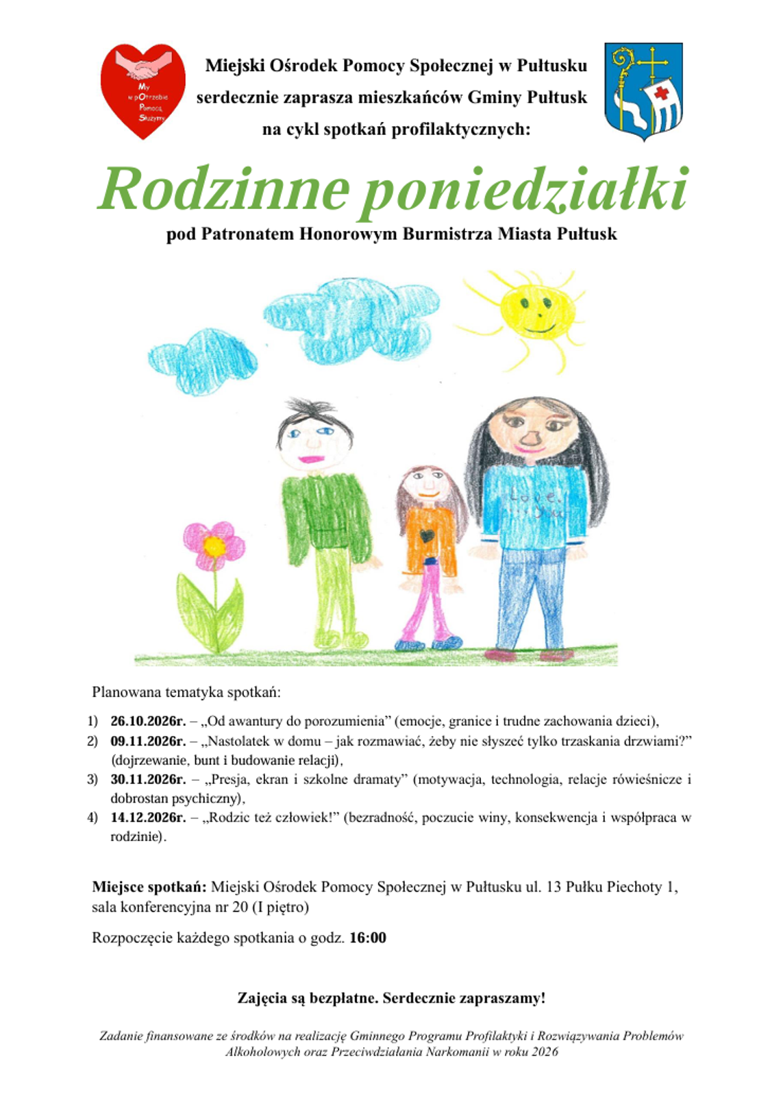 Zapraszamy na „Rodzinne poniedziałki”