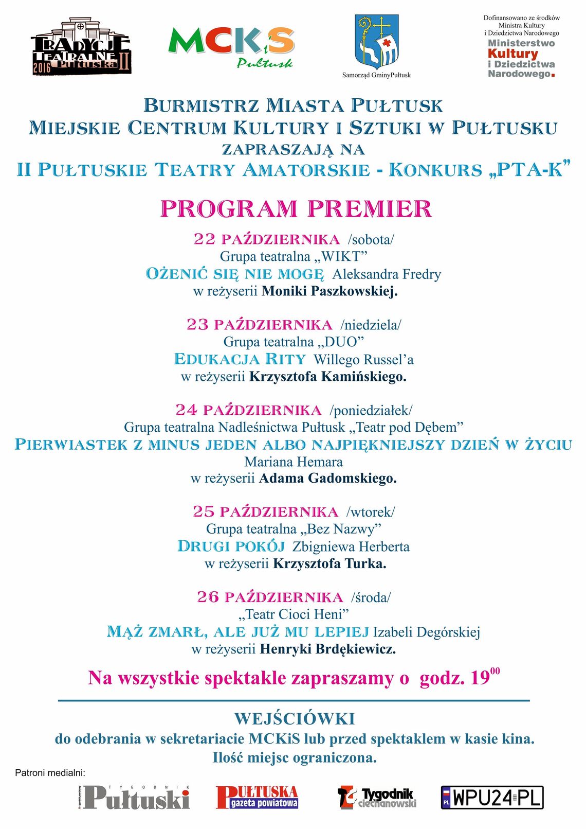 Zapraszamy na spektakle teatralne