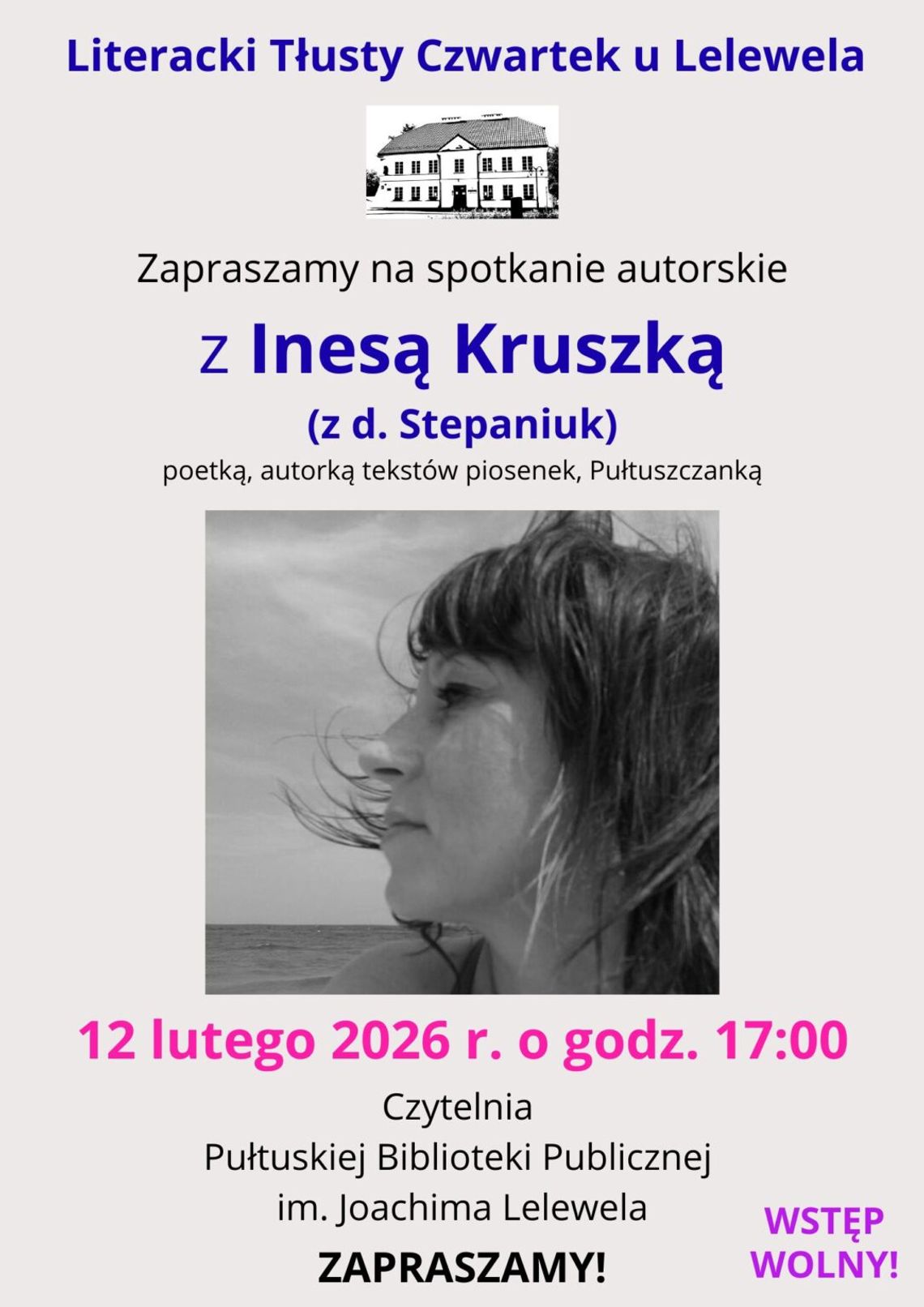 Zapraszamy na spotkanie autorskie w Pułtuskiej Bibliotece