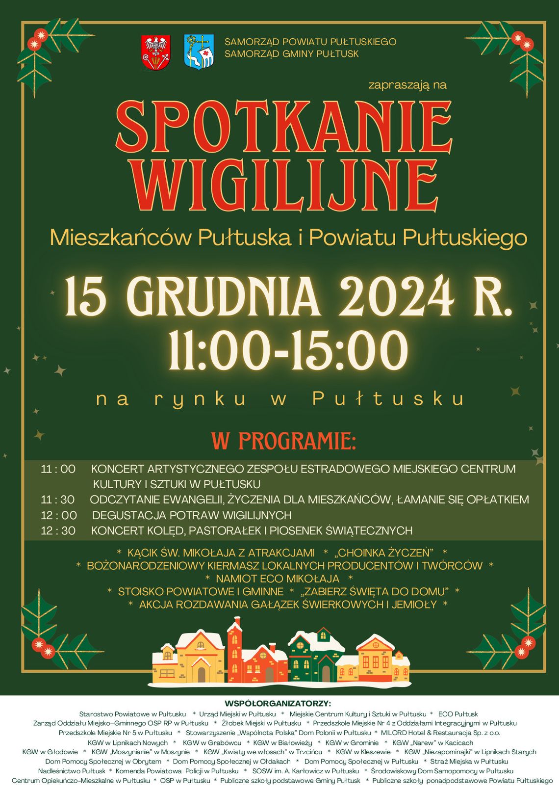 Zapraszamy na spotkanie wigilijne