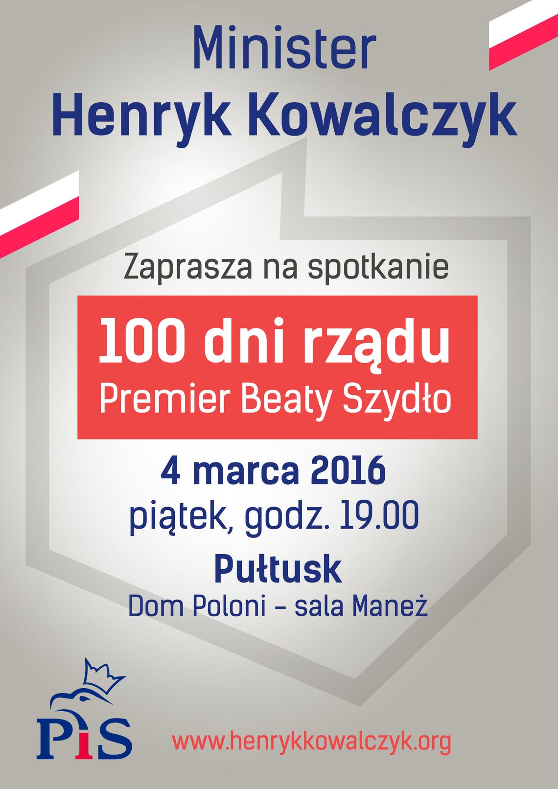 Zapraszamy na spotkanie z ministrem Henrykiem Kowalczykiem