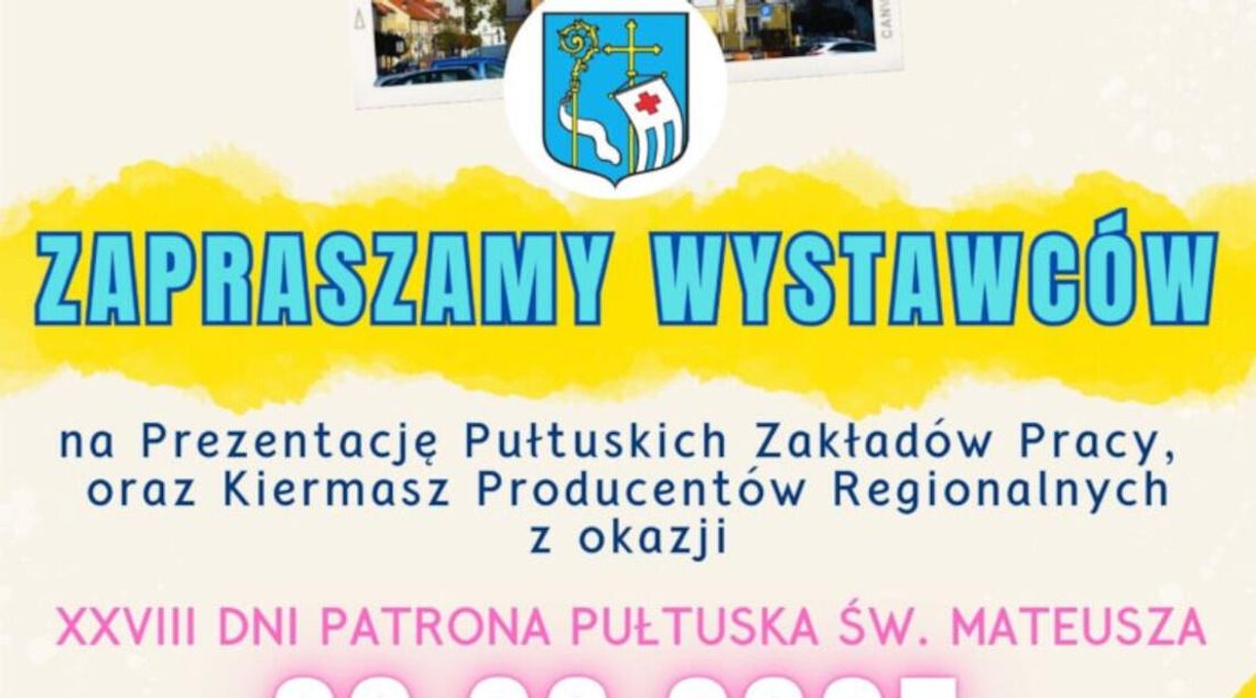 Zapraszamy wystawców na Dni Patrona Pułtuska Św. Mateusza