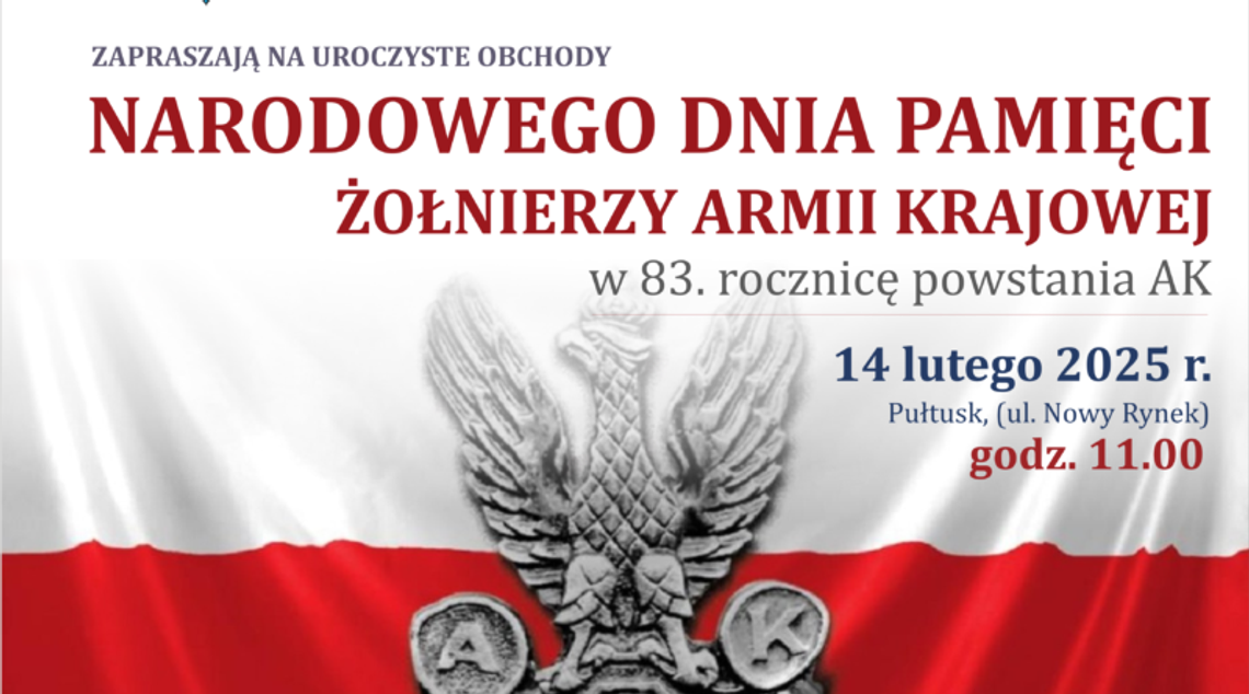 Zaproszenie na 83. rocznicę powstania Armii Krajowej