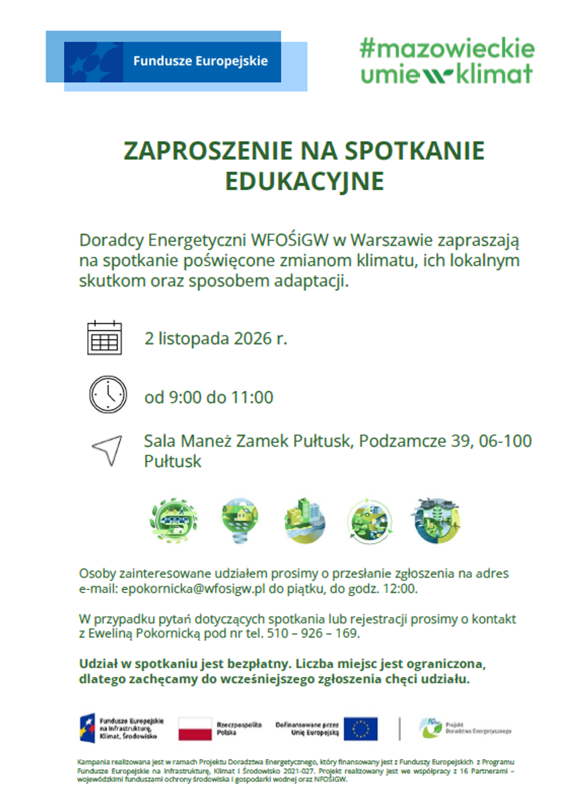 Zaproszenie na spotkanie edukacyjne