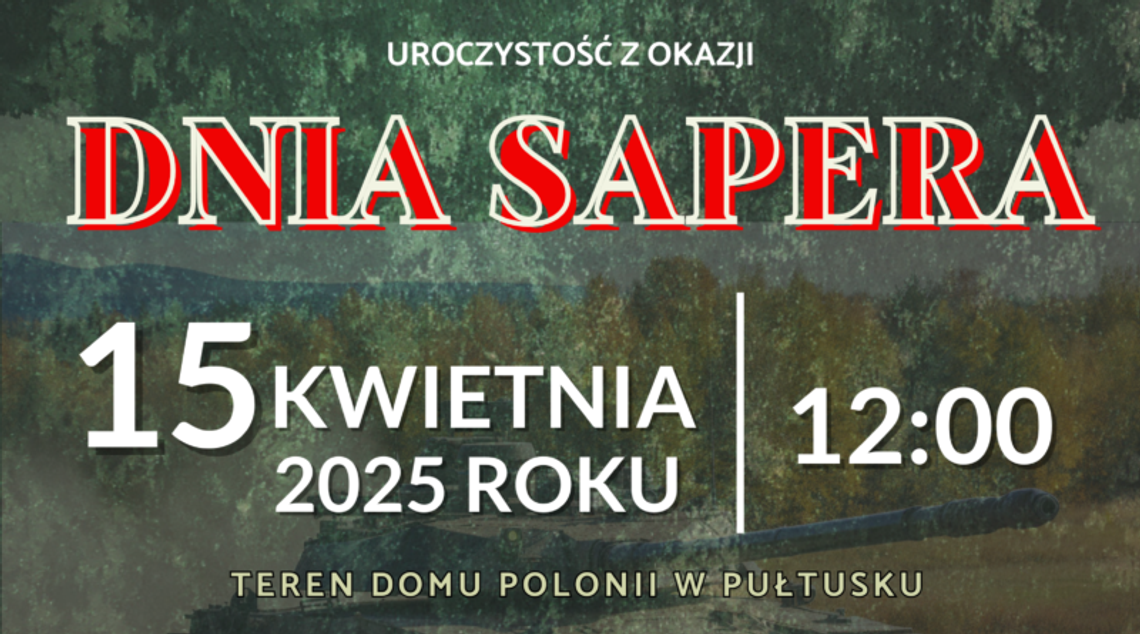 Zaproszenie na uroczystość z okazji Dnia Sapera