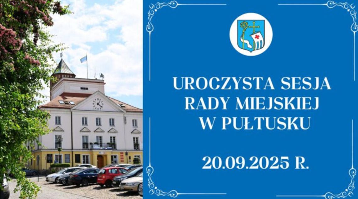 Zawiadomienie o uroczystej Sesji Rady Miejskiej w Pułtusku