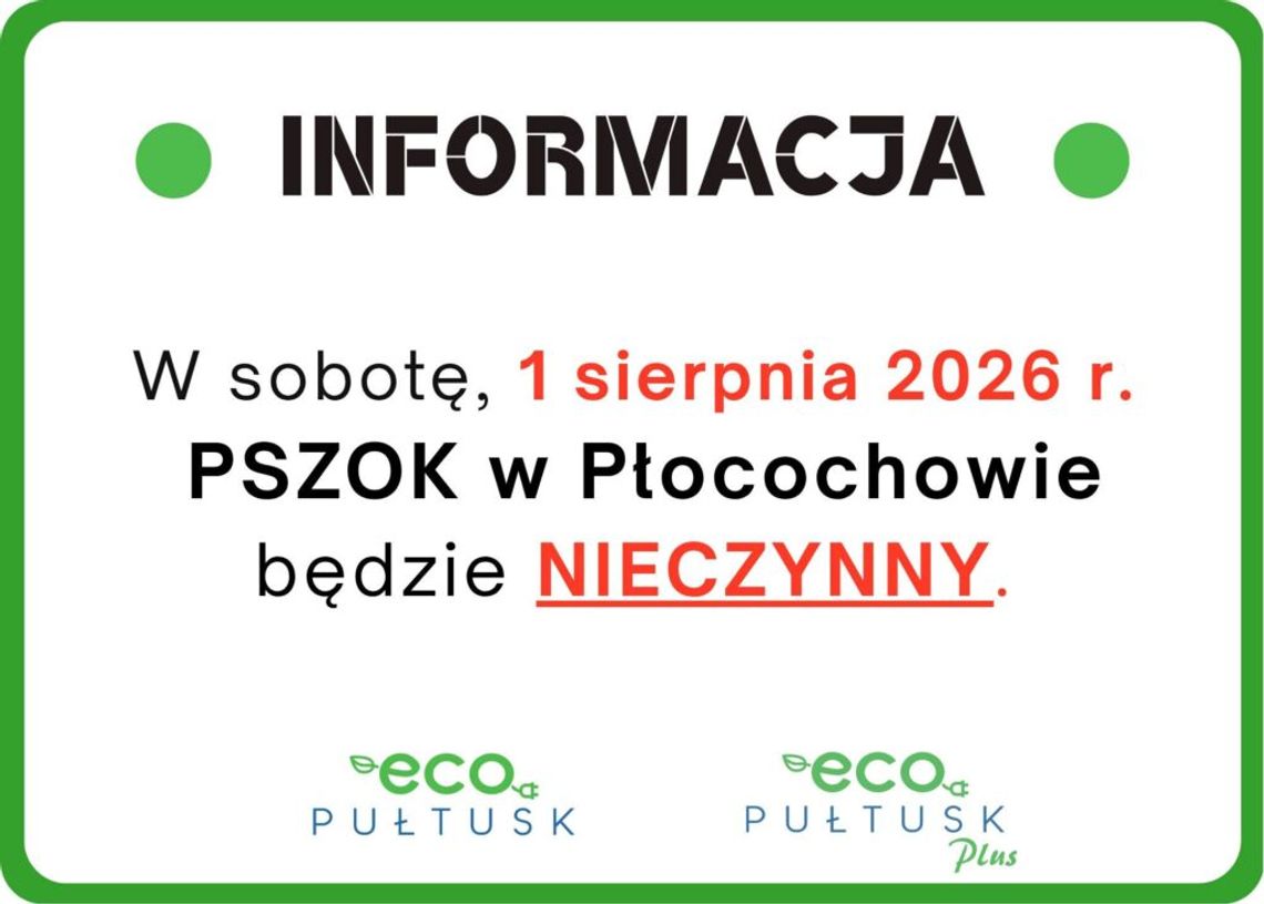 Zmiana godzin funkcjonowania PSZOK w Płocochowie