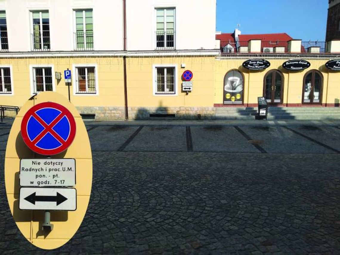 Znaki drogowe na Rynku