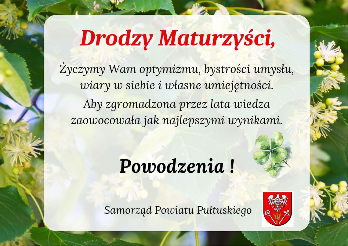 Życzenia dla Maturzystów