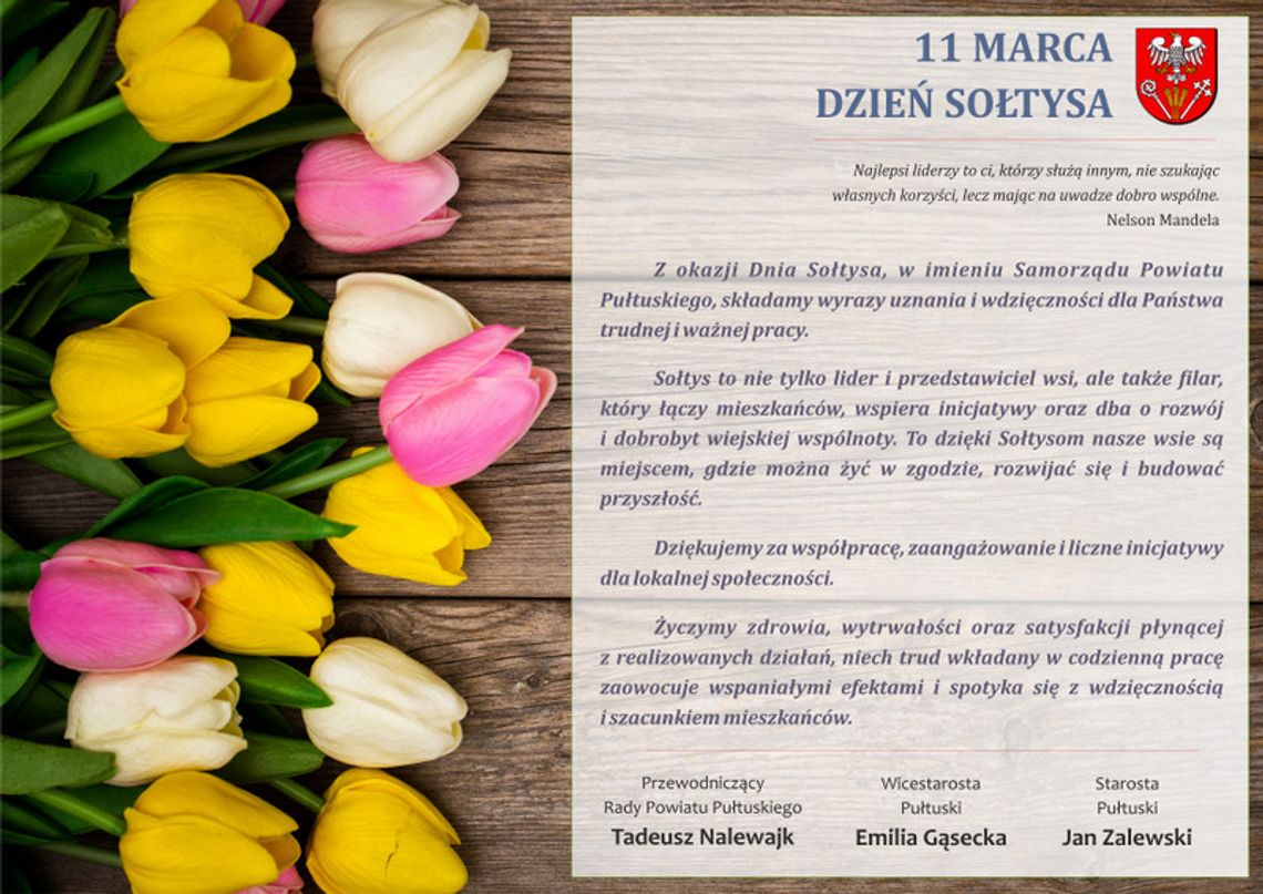 Życzenia dla sołtysów