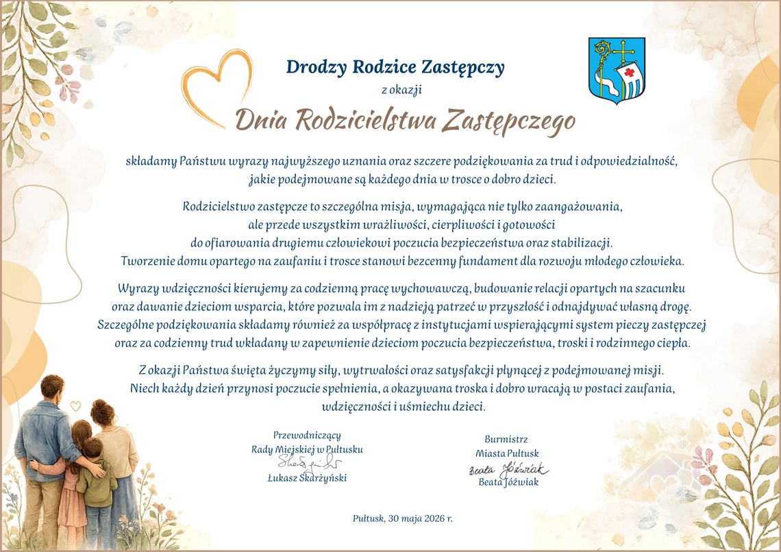 Życzenia na Dzień Rodzicielstwa Zastępczego