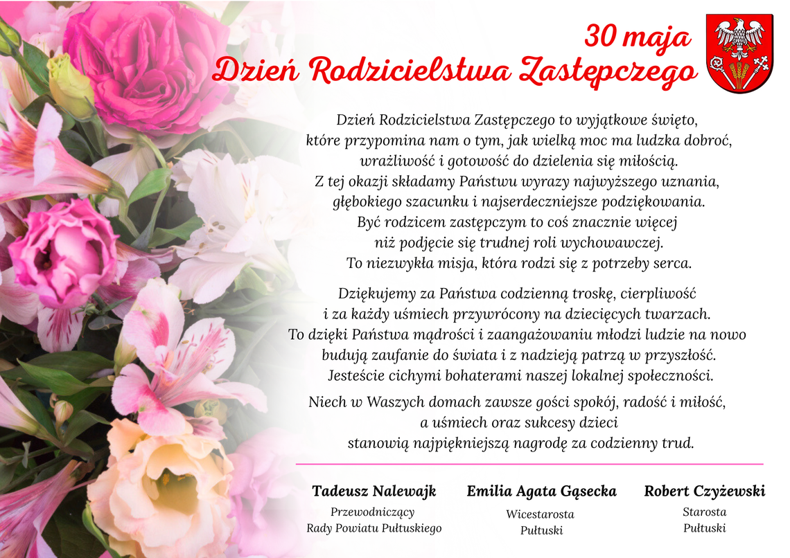 Życzenia na Dzień Rodzicielstwa Zastępczego