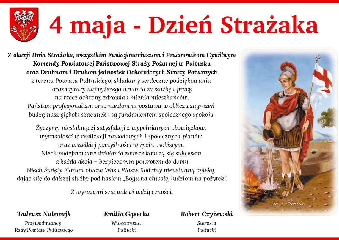 Życzenia na Dzień Strażaka