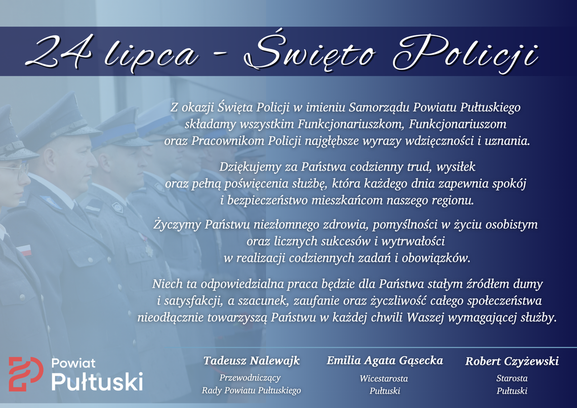 Życzenia na Święto Policji