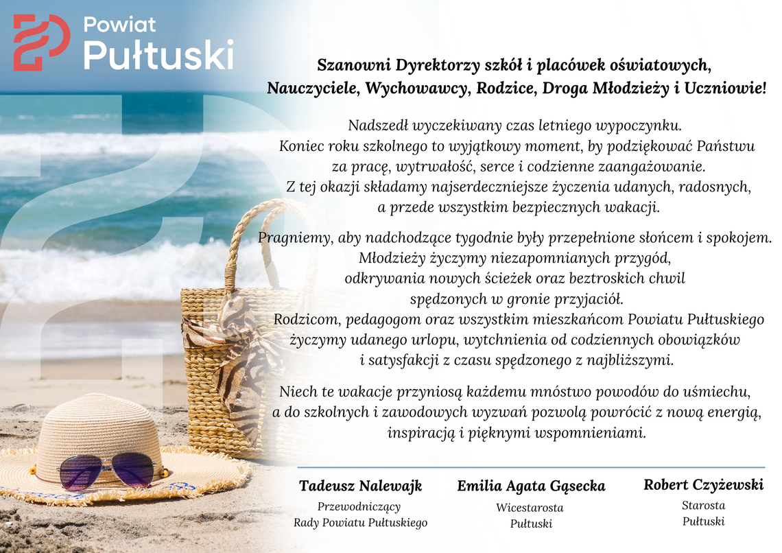 Życzenia na zakończenie roku szkolnego