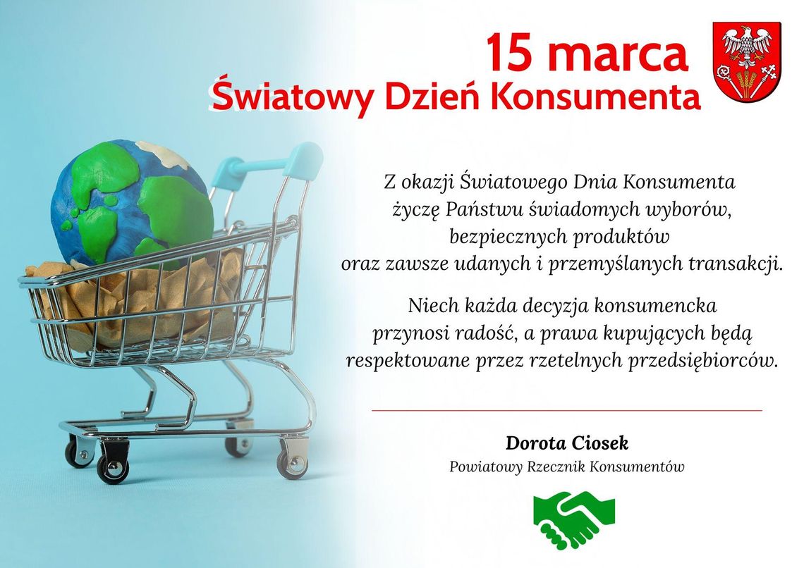 Życzenia z okazji Światowego Dnia Konsumenta