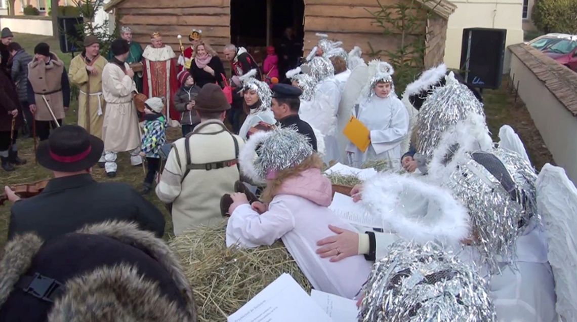Żywa szopka przy Bazylice